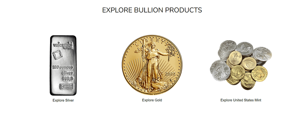 Bullion products (coins and bar)