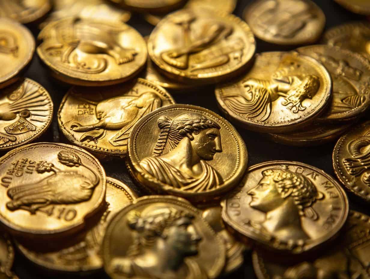 What was the purpose of Greek Gold Drachmas?