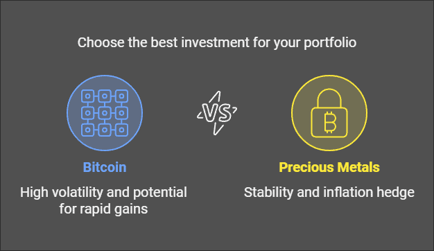 Should I Invest in Bitcoin or Precious Metals Like Gold?