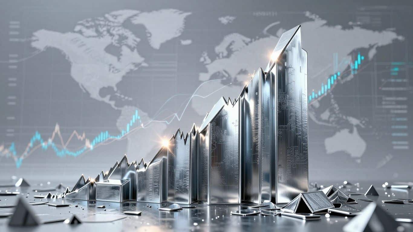 Silver bar price swings amid geopolitical and economic forces.